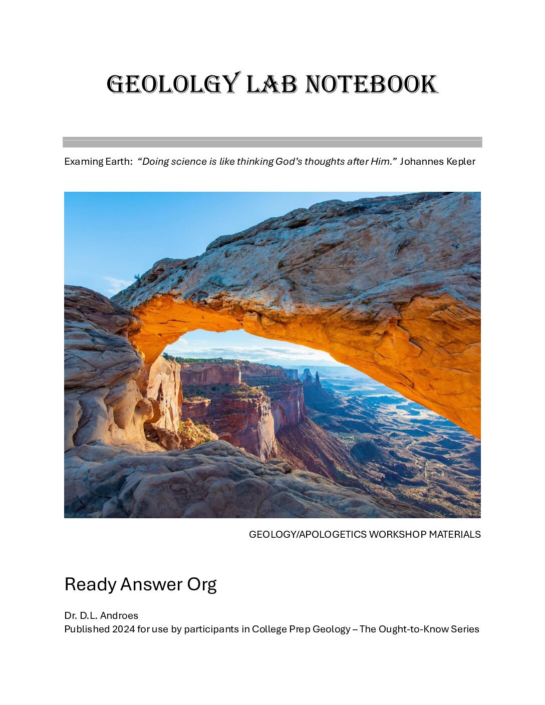 Geology Lab Notebook